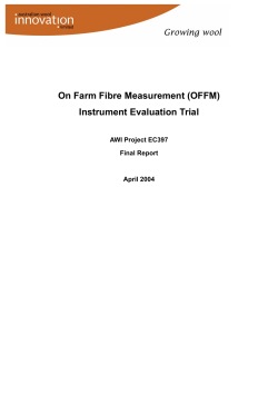 Instrument Evaluation Trial - Australian Wool Innovation