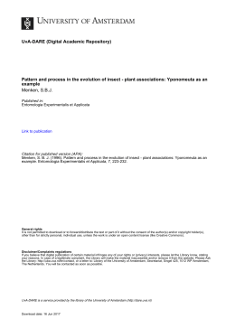 Pattern and process in the evolution of insect