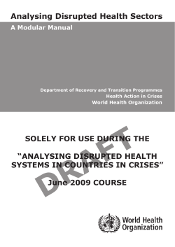 Analysing Disrupted Health Sectors