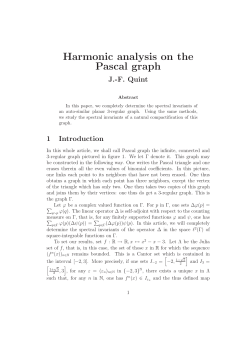 Harmonic analysis on the Pascal graph