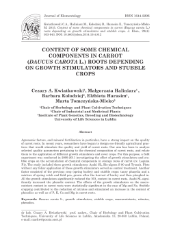 content of some chemical components in carrot
