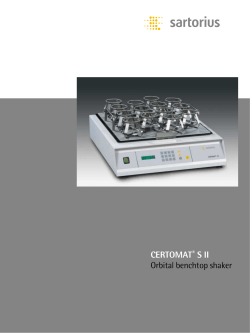 CERTOMAT&reg; S II Orbital benchtop shaker