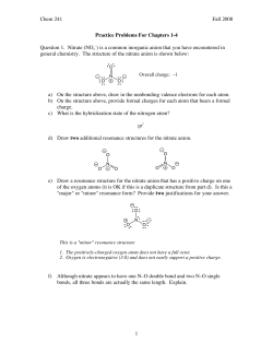 Chem 241 Fall 2008 1 Practice Problems For Chapters 1