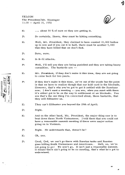 TELCON The President/Mr. Kissinger 11:30 -