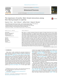 Male&ndash;female interactions among blue