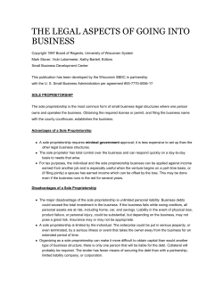 the legal aspects of going into business