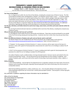 frequently asked questions: recreational