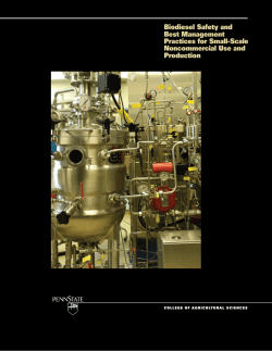 Biodiesel Safety and Best Management Practices for Small