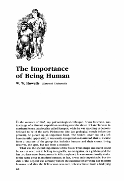 The Importance of Being Human