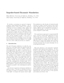 Impulse-based Dynamic Simulation