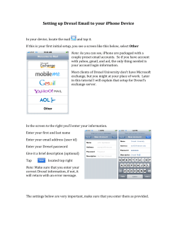Setting up Drexel Email to your iPhone Device
