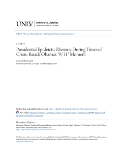 Presidential Epideictic Rhetoric During Times of Crisis