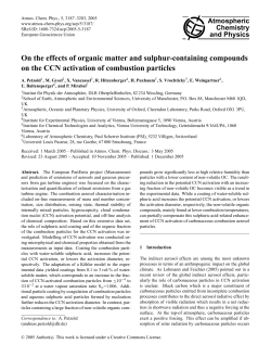 On the effects of organic matter and sulphur