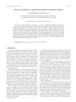 Behavior of Granite-Epoxy Composite Beams Subjected to