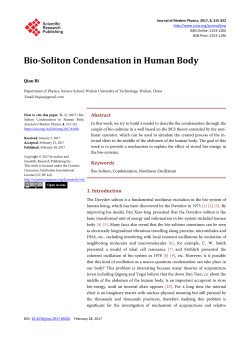 Bio-Soliton Condensation in Human Body