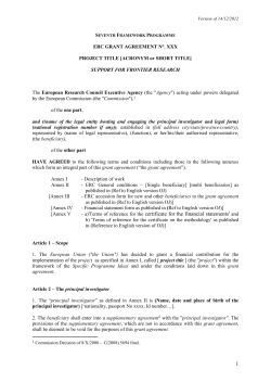 CONTRACT No - European Commission