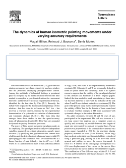 The dynamics of human isometric pointing movements under