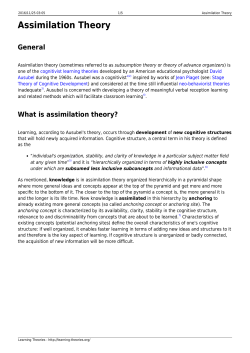 Assimilation Theory
