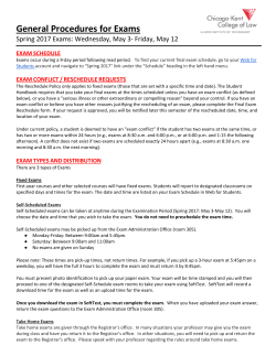 Exam General Procedure Information - Chicago