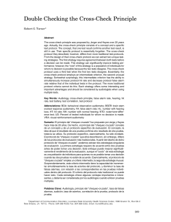 Double Checking the Cross-Check Principle