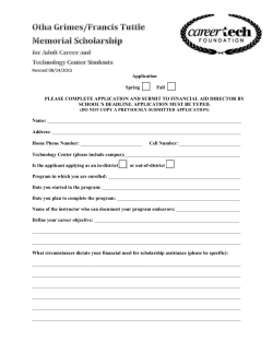 Revised 08/14/2015 Application Spring Fall PLEASE COMPLETE