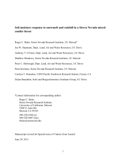 Soil moisture response to snowmelt and rainfall in a Sierra Nevada
