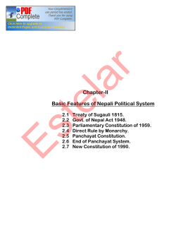 Chapter-II Basic Features of Nepali Political System