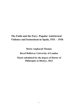 The Faith and the Fury: Popular Anticlerical Violence and