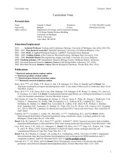 Curriculum Vitae - University of Michigan