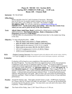 Music 312 Stahl Syllabus