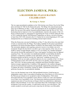 ELECTION JAMES K. POLK: