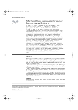 Pollen-based biome reconstruction for southern Europe