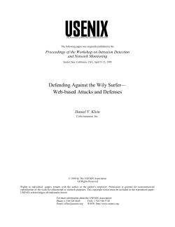 Defending Against the Wily Surfer&mdash; Web-based Attacks