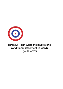 Target 3: I can write the inverse of a conditional statement in words