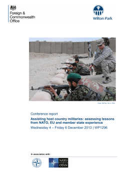 assessing lessons from NATO, EU and member state