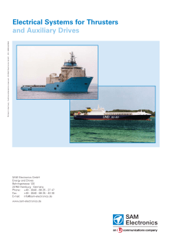 Electrical Systems for Thrusters and Auxiliary Drives