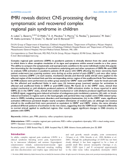 fMRI reveals distinct CNS processing during symptomatic