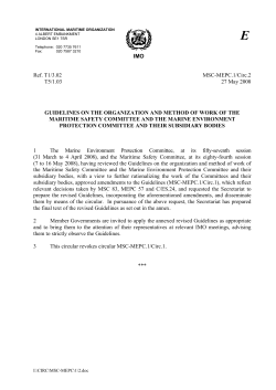 E - International Maritime Organization