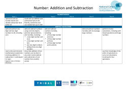 Number: Addition and Subtraction