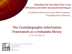 Presentation - International Union of Crystallography
