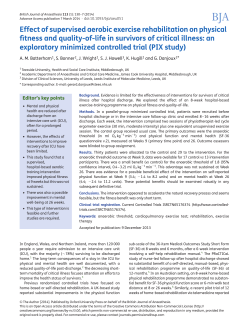 Effect of supervised aerobic exercise rehabilitation on physical