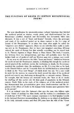the function of death in certain metaphysical poems