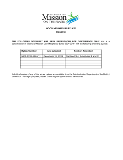 Good Neighbour Bylaw 5524-2015