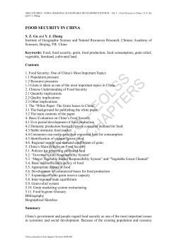 Food Security in China