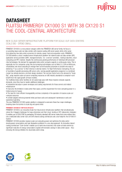 Datasheet Fujitsu PRiMERGY CX1000 s1 with 38 CX120 s1 thE