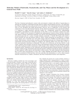 Molecular Models of Hydroxide, Oxyhydroxide, and Clay Phases
