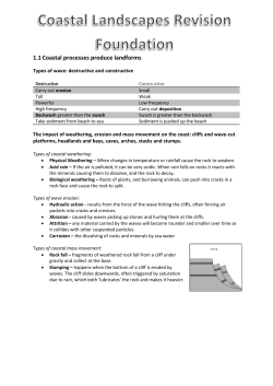 1.1 Coastal processes produce landforms