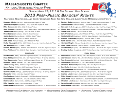 2013 Spring Thing Program - National Wrestling Hall of Fame