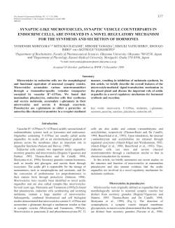 Synaptic-like microvesicles in hormone synthesis