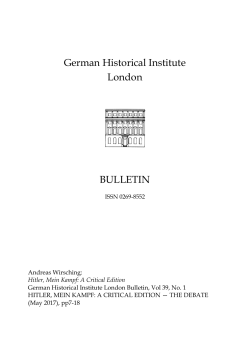 Hitler, Mein Kampf: A Critical Edition